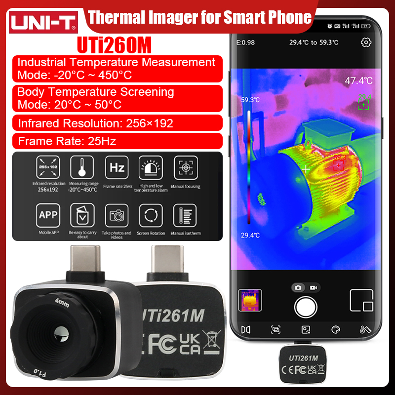 Thermal Imaging Camera Pcb Repair - UNI-T UTi261M Termocamera 256x192 Termocamera a