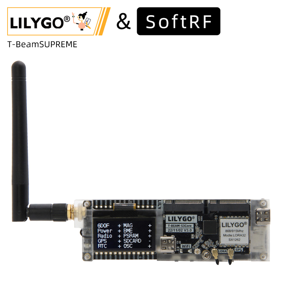 Esp32 S3 Development Board Lot - LILYGO® SoftRF T-Beam SUPREME Scheda di
